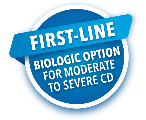 First-line biologic option for moderate to severe CD
