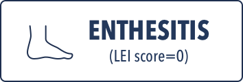 Enthesitis (LEI score=0).