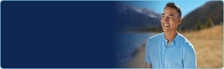 Man standing on beach.