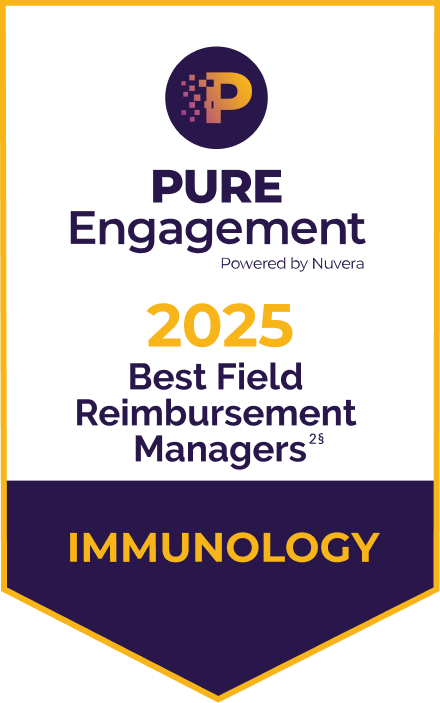 PURE Engagement - 2025 Best Field Reimbursement Managers – Immunology. Powered by Nuvera.