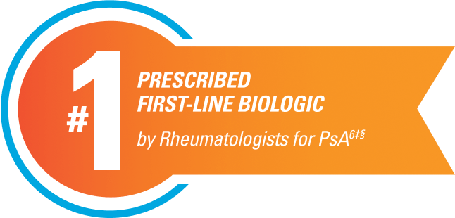 #1 prescribed first-line biologic by rheumatologists for PsA