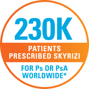 230K Patients Prescribed SKYRIZI For Ps OR PsA Worldwide.