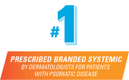 #1 prescribed biologic by dermatologists for patients with psoriatic disease.