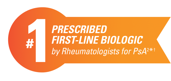 #1 prescribed first-line biologic by rheumatologists for PsA